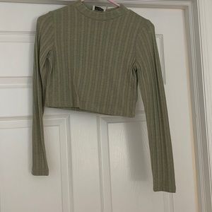 High Neck Cropped Sweater